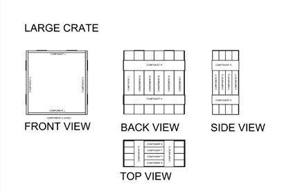 Multi-angle view of Prop Studios' crates for Anya Hindmarch