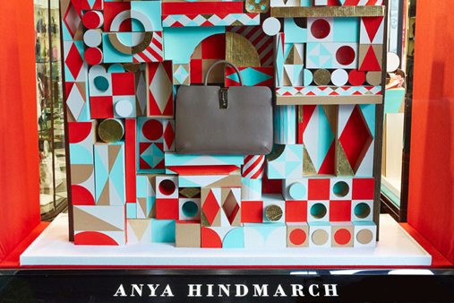 Prop Studios produced these window schemes for Anya Hindmarch at our in-house production facility