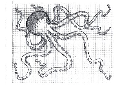 Prop Studios' original sketch showing how the octopus sculpture would look