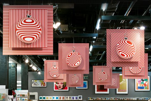 Prop Studios' instore designs were placed within the Tate Modern's gift shop, adding a contemporary festive spirit to the gallery