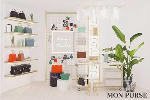 Tying in with Selfridges' ‘Our House’ campaign, Prop Studios designed a scheme to transport customers inside the creative and luxurious world of Mon Purse