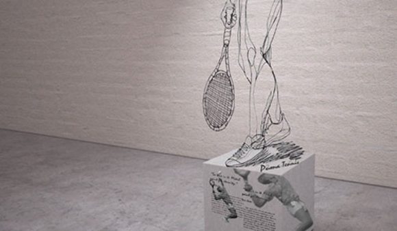 Prop Studios' use of sculpted wire was a sleek sculptural solution to communicating our design concept for the Puma brand