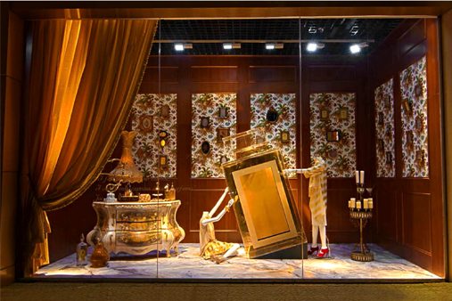 Image of Prop Studios' final window display for Al Rubaiyat