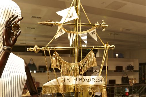 Alternate shot of Prop Studios' boat design, part of our nautical themed window display for Anya Hindmarch