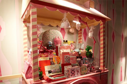 Prop Studios' hand-built candyfloss cart, designed especially for Liberty department store in London